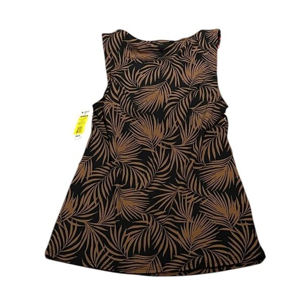 Lands’ End Women’s Tropical Palm Tankini Swim Top, Size 2, New - Picture 2 of 5